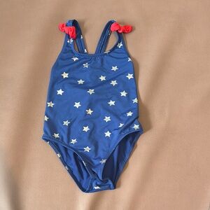 Zara Blue Stars Swimsuit Sz 3/4